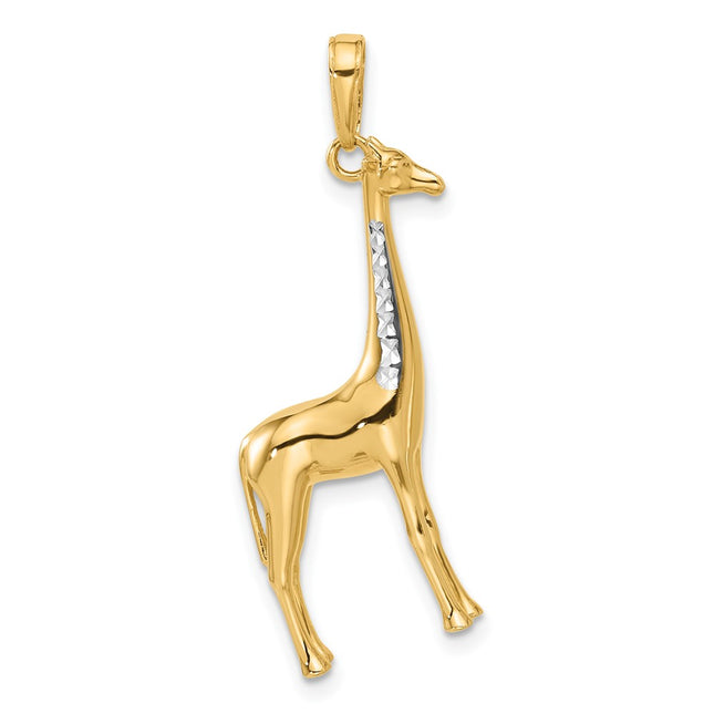 14k Yellow & Rhodium Pendants Style C4906 - Classique Jewelry Inc.