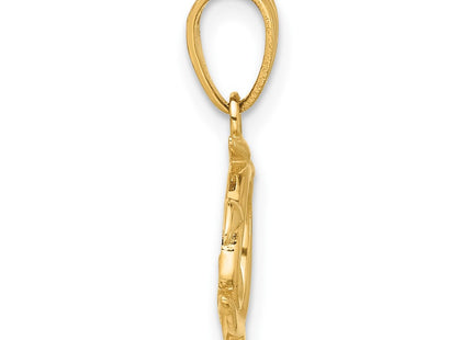 14k Yellow & Rhodium Pendants Style C4908 - Classique Jewelry Inc.