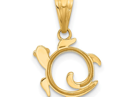 14k Yellow & Rhodium Pendants Style C4908 - Classique Jewelry Inc.