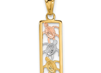 14k Two-tone Pendants Style C4909 - Classique Jewelry Inc.
