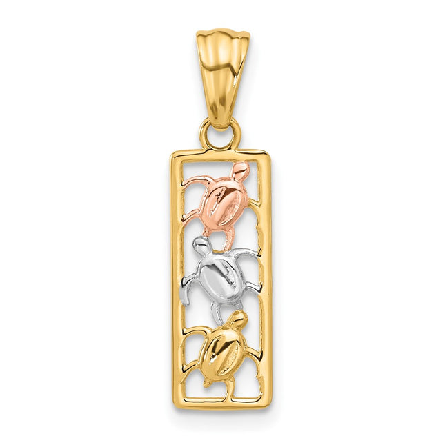 14k Two-tone Pendants Style C4909 - Classique Jewelry Inc.