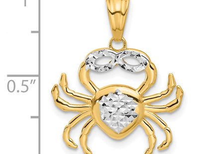14k Yellow & Rhodium Pendants Style C4911 - Classique Jewelry Inc.