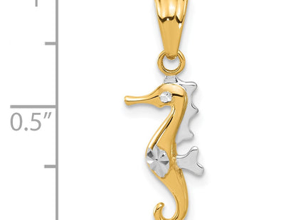 14k Yellow & Rhodium Pendants Style C4912 - Classique Jewelry Inc.