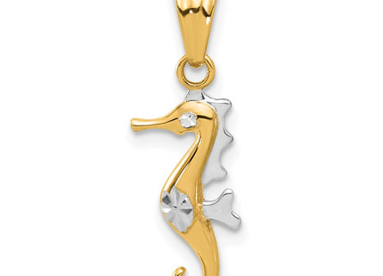 14k Yellow & Rhodium Pendants Style C4912 - Classique Jewelry Inc.