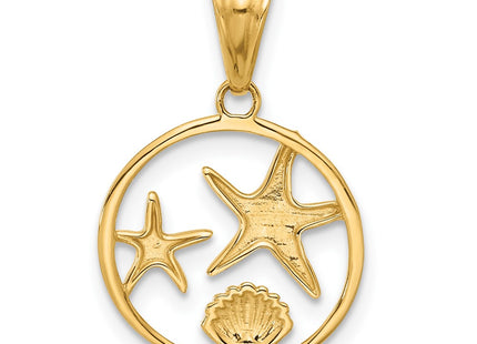 14k Yellow & Rhodium Pendants Style C4914 - Classique Jewelry Inc.
