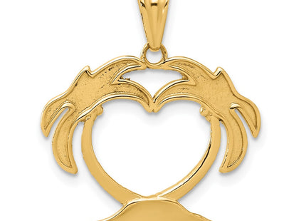 14k Yellow & Rhodium Pendants Style C4915 - Classique Jewelry Inc.