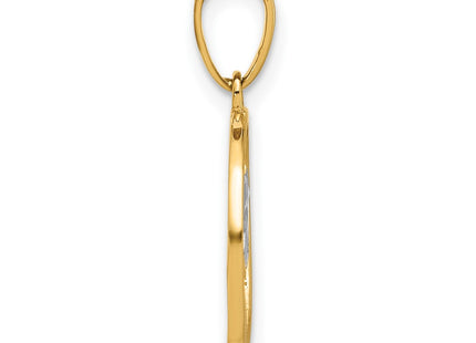 14k Yellow & Rhodium Pendants Style C4918 - Classique Jewelry Inc.