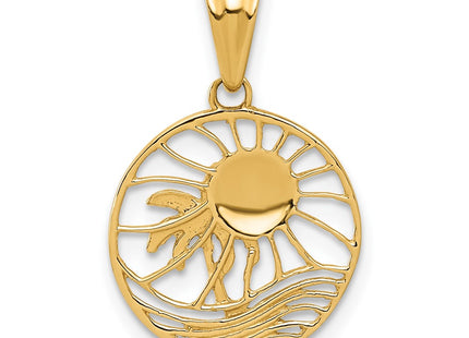 14k Yellow & Rhodium Pendants Style C4918 - Classique Jewelry Inc.