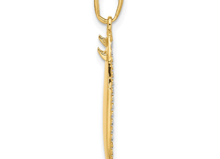 14k Yellow & Rhodium Pendants Style C4919 - Classique Jewelry Inc.