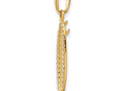 14k Yellow & Rhodium Pendants Style C4919 - Classique Jewelry Inc.
