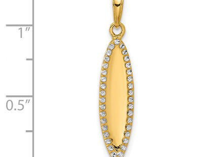 14k Yellow & Rhodium Pendants Style C4919 - Classique Jewelry Inc.