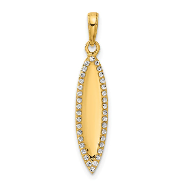 14k Yellow & Rhodium Pendants Style C4919 - Classique Jewelry Inc.