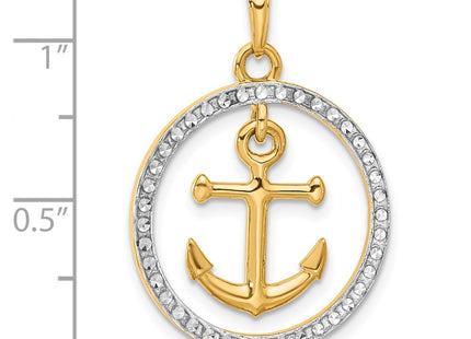 14k Yellow & Rhodium Pendants Style C4920 - Classique Jewelry Inc.