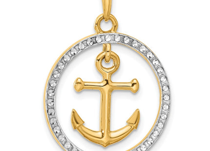 14k Yellow & Rhodium Pendants Style C4920 - Classique Jewelry Inc.