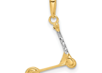 14k Yellow & Rhodium Pendants Style C4925 - Classique Jewelry Inc.