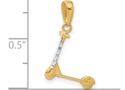 14k Yellow & Rhodium Pendants Style C4925 - Classique Jewelry Inc.