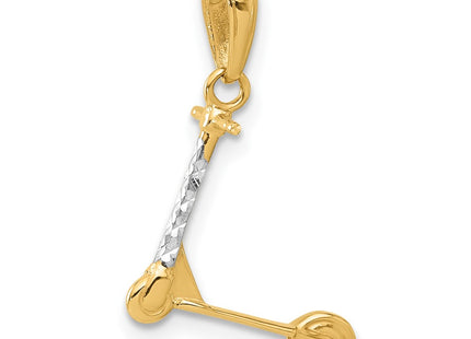 14k Yellow & Rhodium Pendants Style C4925 - Classique Jewelry Inc.