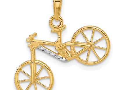 14k Yellow & Rhodium Pendants Style C4926 - Classique Jewelry Inc.