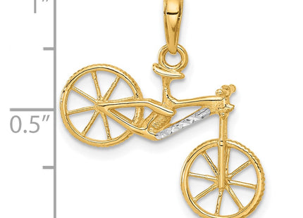 14k Yellow & Rhodium Pendants Style C4926 - Classique Jewelry Inc.