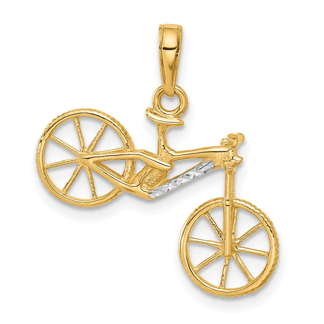 14k Yellow & Rhodium Pendants Style C4926 - Classique Jewelry Inc.