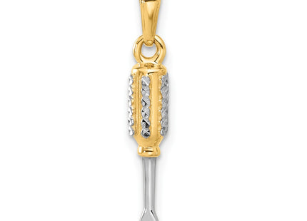 14k Yellow & Rhodium Pendants Style C4928 - Classique Jewelry Inc.