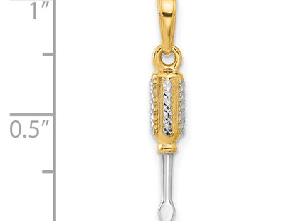 14k Yellow & Rhodium Pendants Style C4928 - Classique Jewelry Inc.