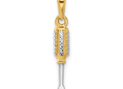 14k Yellow & Rhodium Pendants Style C4928 - Classique Jewelry Inc.