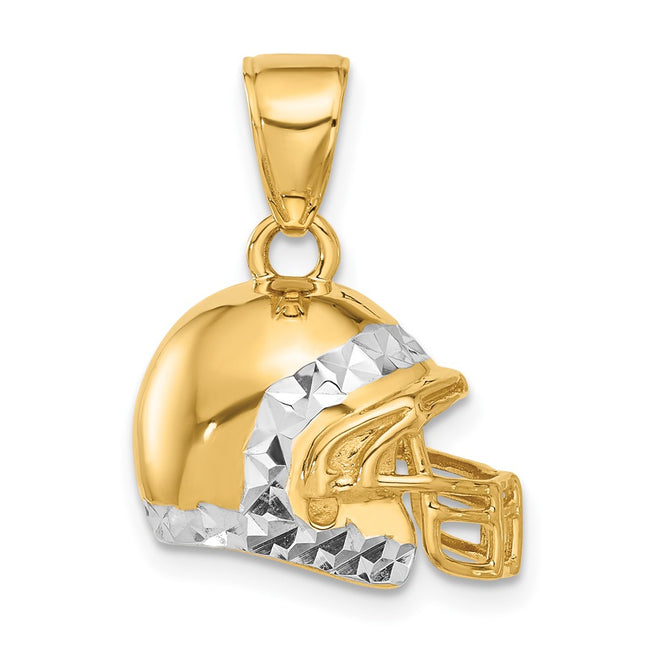 14k Yellow & Rhodium Pendants Style C4929 - Classique Jewelry Inc.