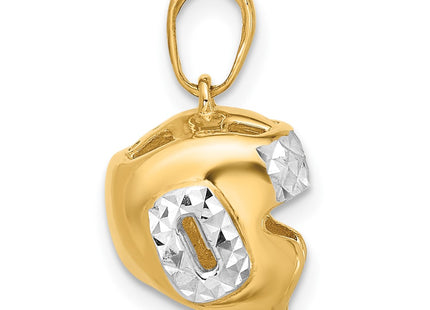 14k Yellow & Rhodium Pendants Style C4930 - Classique Jewelry Inc.
