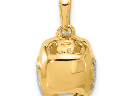 14k Yellow & Rhodium Pendants Style C4930 - Classique Jewelry Inc.