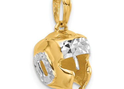 14k Yellow & Rhodium Pendants Style C4930 - Classique Jewelry Inc.