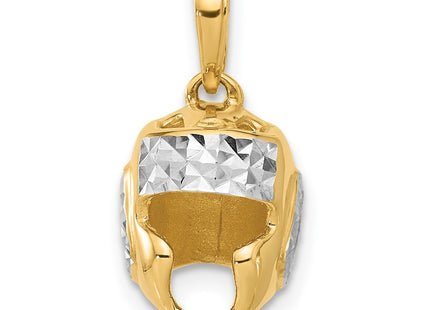 14k Yellow & Rhodium Pendants Style C4930 - Classique Jewelry Inc.