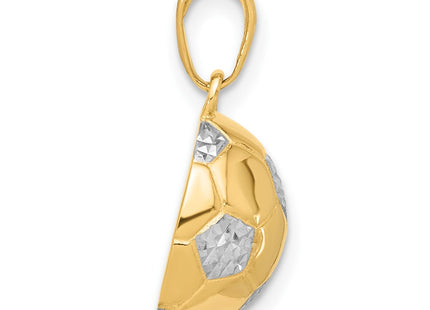 14k Yellow & Rhodium Pendants Style C4932 - Classique Jewelry Inc.