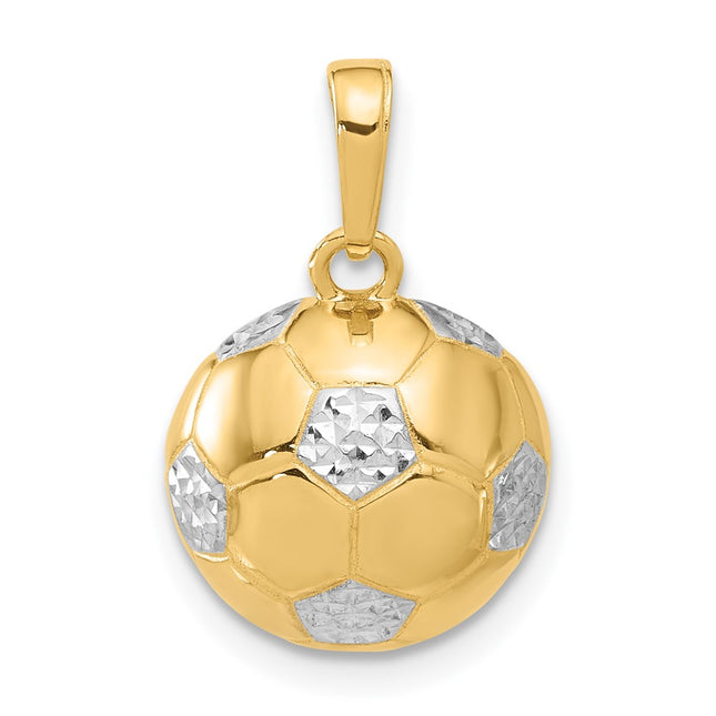 14k Yellow & Rhodium Pendants Style C4932 - Classique Jewelry Inc.