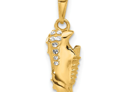 14k Yellow & Rhodium Pendants Style C4933 - Classique Jewelry Inc.