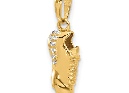 14k Yellow & Rhodium Pendants Style C4933 - Classique Jewelry Inc.