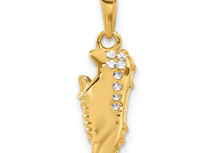 14k Yellow & Rhodium Pendants Style C4933 - Classique Jewelry Inc.