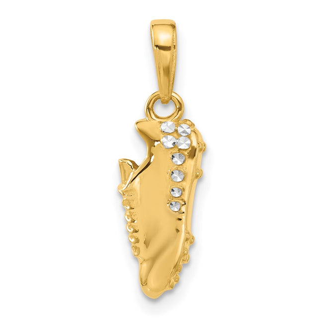 14k Yellow & Rhodium Pendants Style C4933 - Classique Jewelry Inc.