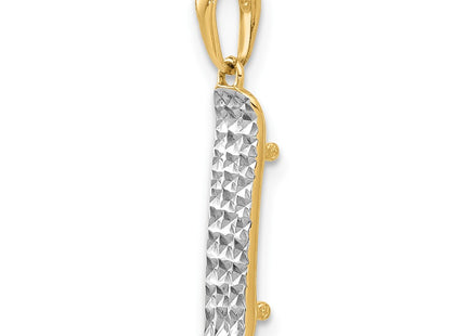 14k Yellow & Rhodium Pendants Style C4934 - Classique Jewelry Inc.