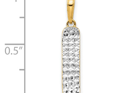 14k Yellow & Rhodium Pendants Style C4934 - Classique Jewelry Inc.