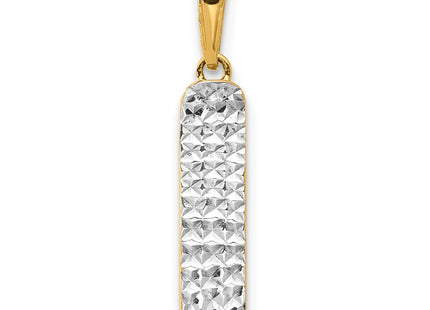 14k Yellow & Rhodium Pendants Style C4934 - Classique Jewelry Inc.