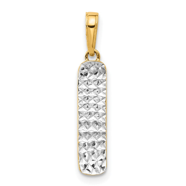 14k Yellow & Rhodium Pendants Style C4934 - Classique Jewelry Inc.