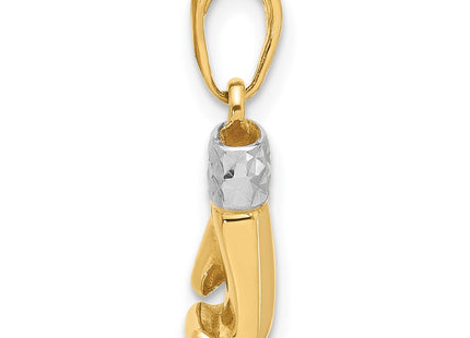 14k Yellow & Rhodium Pendants Style C4935 - Classique Jewelry Inc.