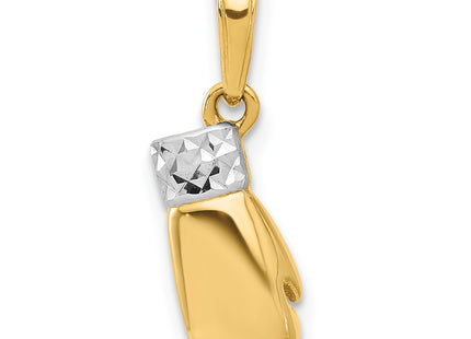 14k Yellow & Rhodium Pendants Style C4935 - Classique Jewelry Inc.