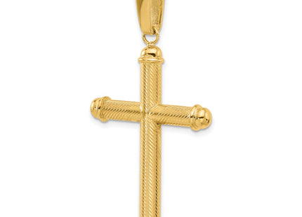 14K gold cross pendant, further view