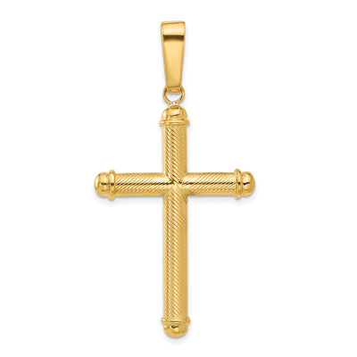 14K gold cross pendant