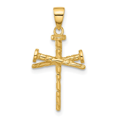 14K gold cross pendant