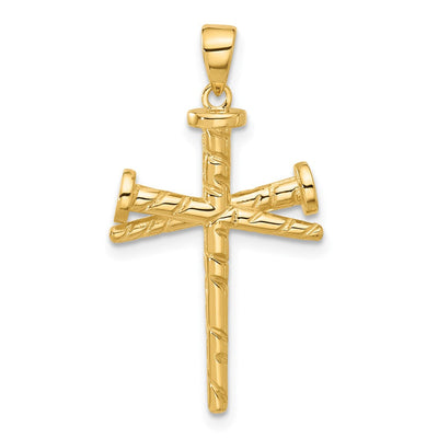 14K gold cross pendant