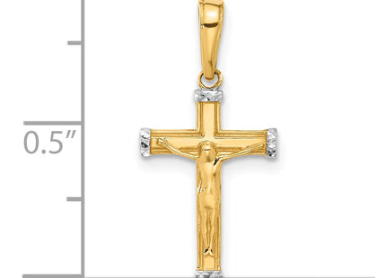 14k Yellow & Rhodium Pendants Style C4956 - Classique Jewelry Inc.