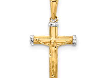 14k Yellow & Rhodium Pendants Style C4956 - Classique Jewelry Inc.